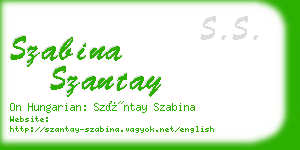 szabina szantay business card